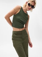 High Rise Flare Khakis