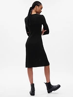 Textured Midi Sweater Dress