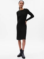 Textured Midi Sweater Dress