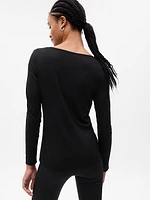 GapFit Mini Rib V-Neck T-Shirt