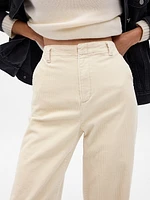 Mid Rise Loose Corduroy Pants