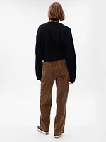 Mid Rise Loose Corduroy Pants