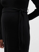 Maternity CashSoft Belted Midi Sweater Dress