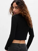 Cropped Rib T-Shirt