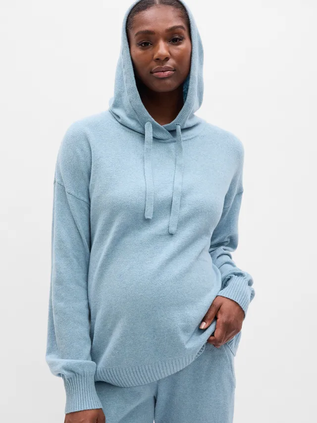 Maternity Cross-Front Nursing Pullover Hoodie