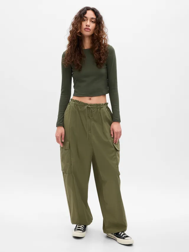 Gap Modern Rib Square-Neck Cropped T-Shirt