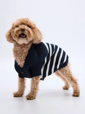 Pet 100% Organic Cotton Striped Sweater Vest