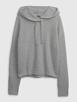 CashSoft Shaker-Stitch Sweater Hoodie