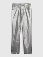 Mid Rise  Metallic '90s Loose Jeans