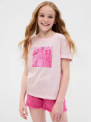 Gap Barbie3 Kids 100% Organic Cotton Logo Graphic T-Shirt
