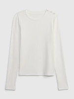 Modern Jewel-Button Rib T-Shirt