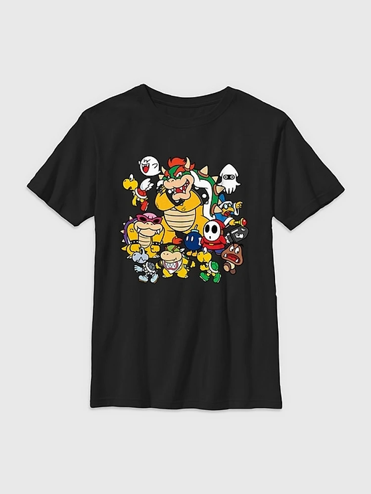 Kids Nintendo Bowser Group Graphic Tee