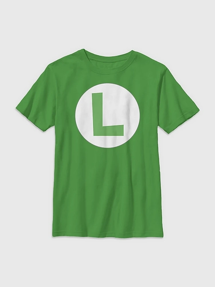 Kids Nintendo Luigi Icon Graphic Tee