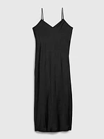 Satin Midi Slip Dress