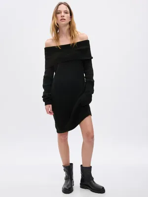 Off-houlder Mini weater Dress