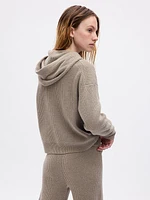 CashSoft Shaker-Stitch Sweater Hoodie