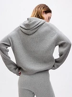 CashSoft Shaker-Stitch Sweater Hoodie