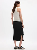 Maternity Rib Midi Skirt