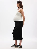 Maternity Rib Midi Skirt