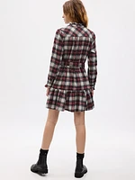 Plaid Tiered Mini Dress