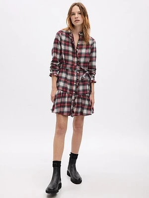 Plaid Tiered Mini Dress