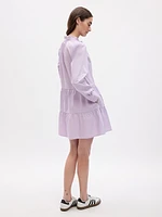 Tiered Mini Shirtdress