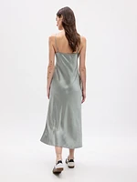 Satin Midi Slip Dress