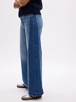 High Rise Stride Wide-Leg Cargo Jeans