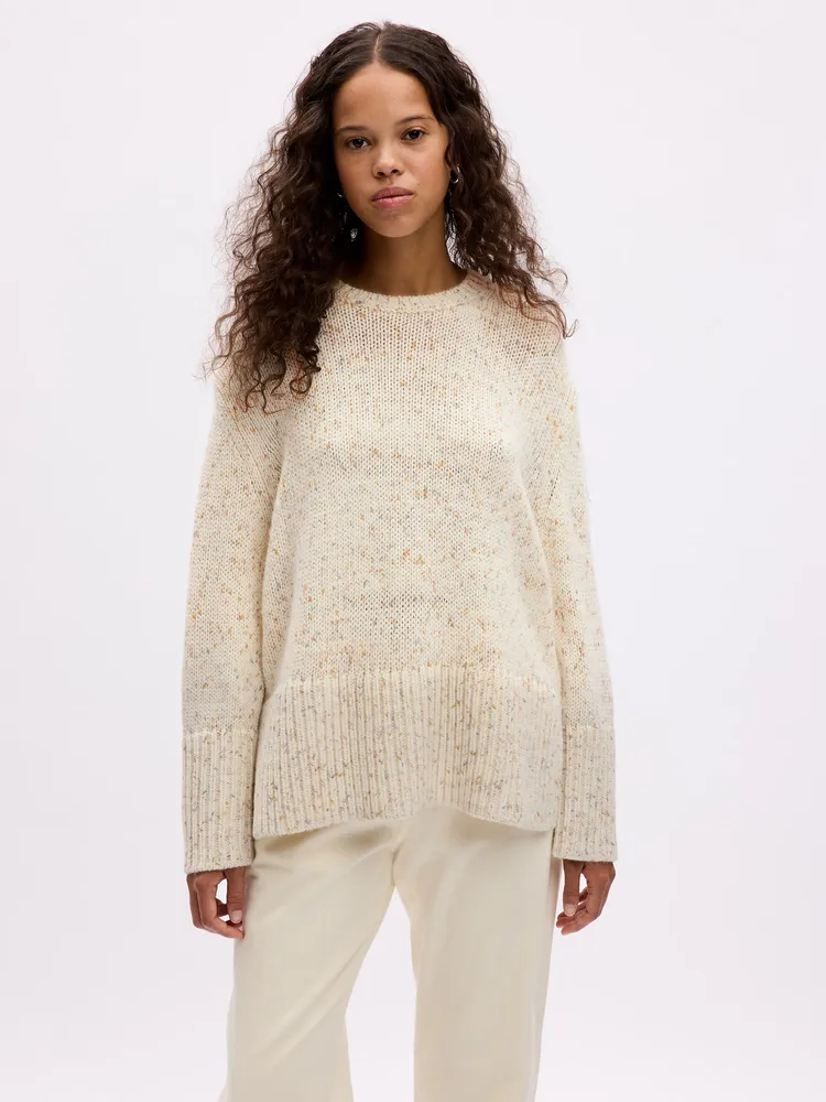 Gap 24/7 Split-Hem Confetti Sweater