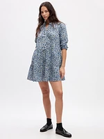 Tiered Mini Shirtdress