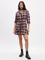 Plaid Tiered Mini Dress