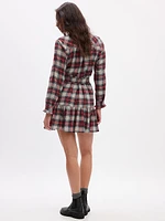 Plaid Tiered Mini Dress