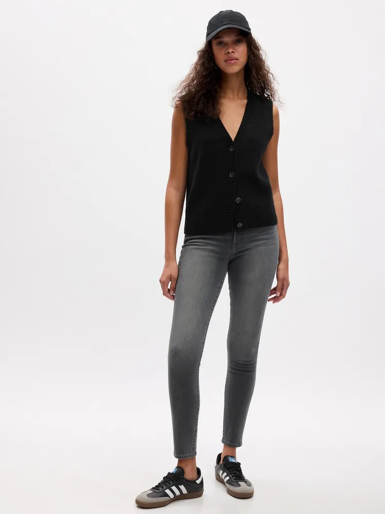 High Rise True Skinny Jeans with Washwell