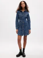 Belted Denim Mini Dress