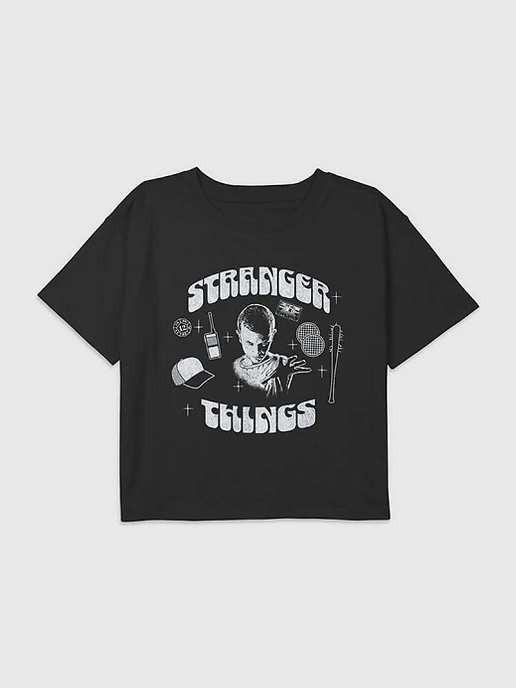 Kids Stranger Things Eleven Graphic Boxy Crop Tee