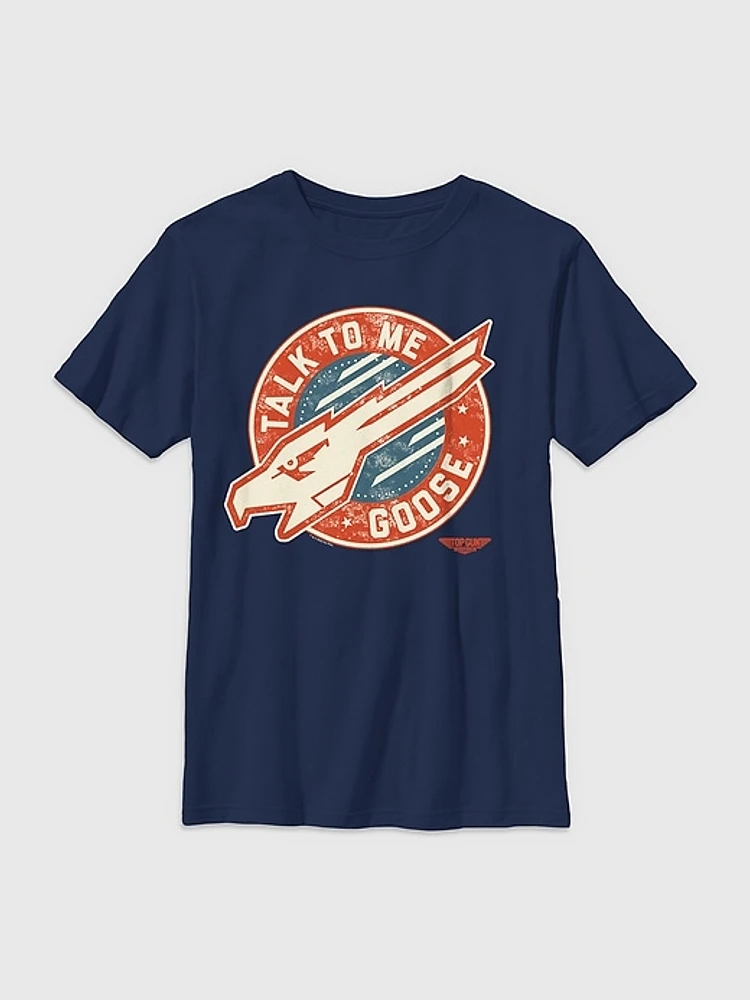 Kids Top Gun Talk to Me Goose Graphic Tee