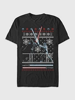 Star Wars Ugly Sweater Lightsaber Battle Graphic Tee