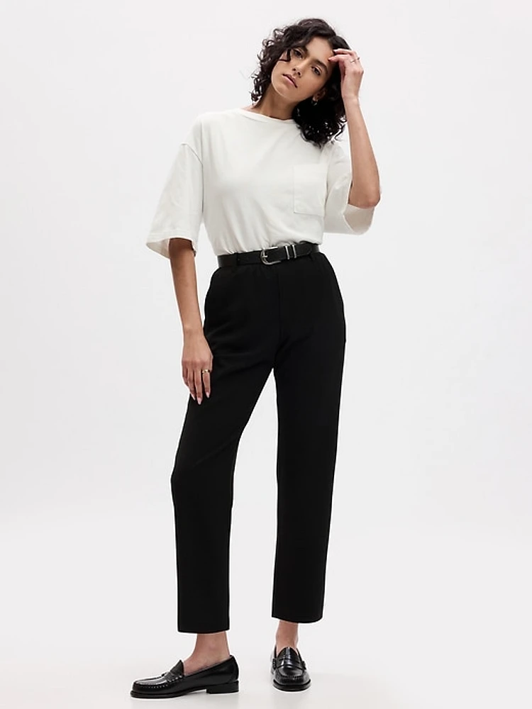 High Rise Relaxed Straight Pull-On Pants