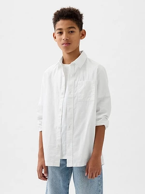 Kids Linen-Cotton Oxford Shirt