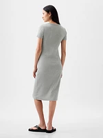 Modern Rib Midi T-Shirt Dress