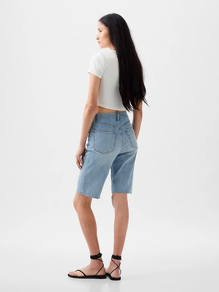 9" High Rise Bermuda Shorts