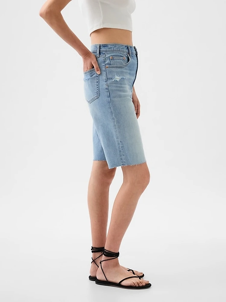 9" High Rise Bermuda Shorts