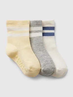 Baby First Favorites Stripe Crew Socks (3-Pack