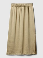 Satin Midi Skirt