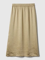 Satin Midi Skirt