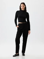 High Rise Relaxed Straight Pull-On Pants