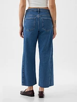 High Rise Stride Wide-Leg Ankle Jeans