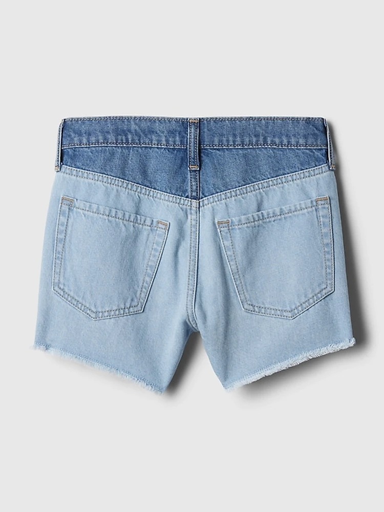 Kids Low Rise Denim Shorts