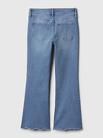 Kids High Rise Embroidered '70s Flare Jeans