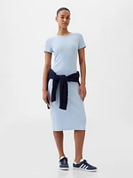 Modern Rib Midi T-Shirt Dress